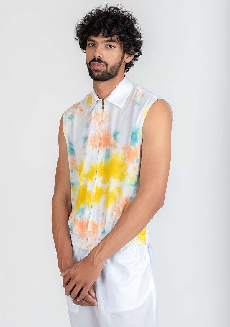 Multicolour Printed Summer Storm Shirt For Men - Indya