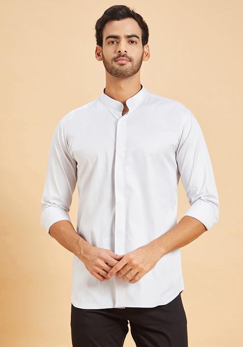 Grey Oxford Jejune Shirt For Men