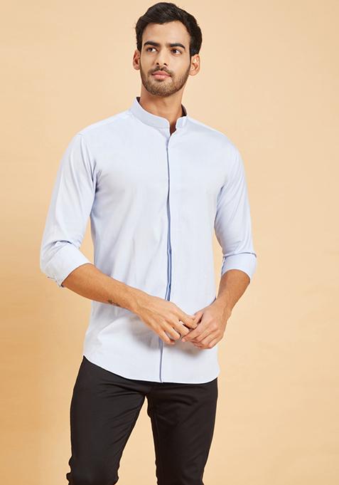 Light Blue Ski Shirt For Men