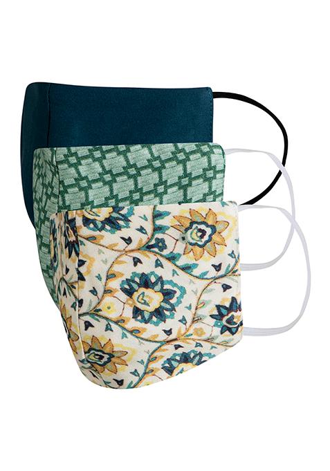 3 Pcs Marine 3 Ply Balloon Reusable Mask Set 