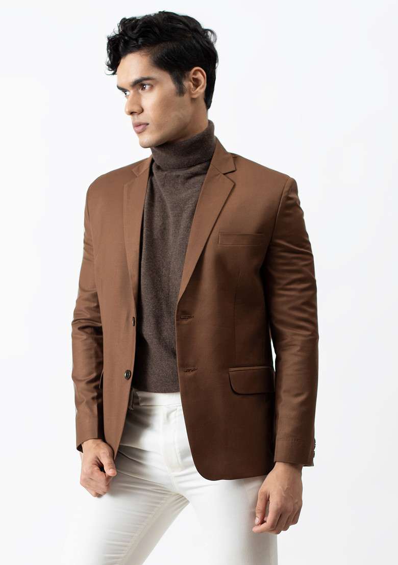 Brown Chic Versatile Blazer For Men - Indya