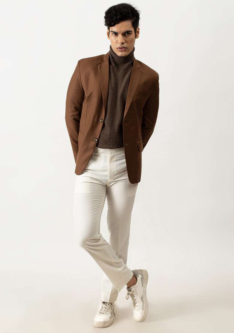 Brown Chic Versatile Blazer For Men - Indya