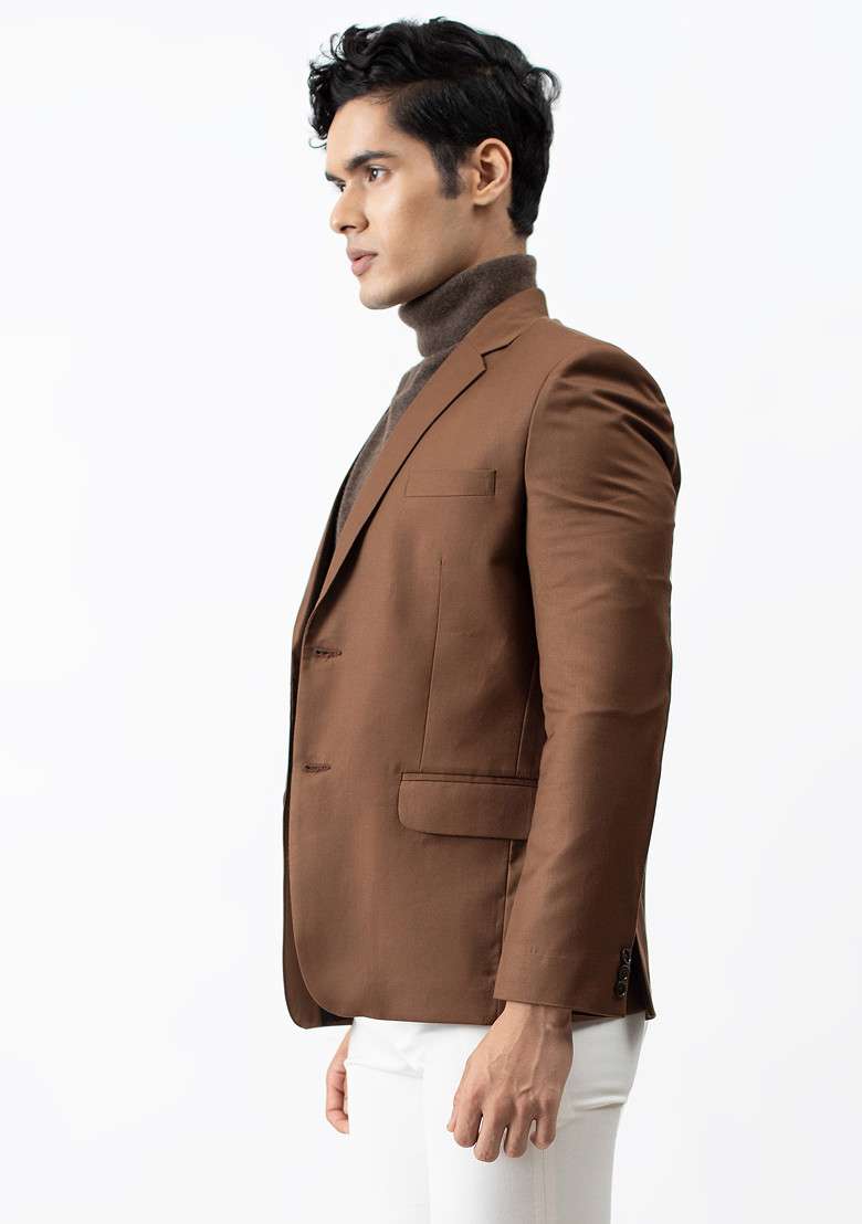 Brown Chic Versatile Blazer For Men - Indya