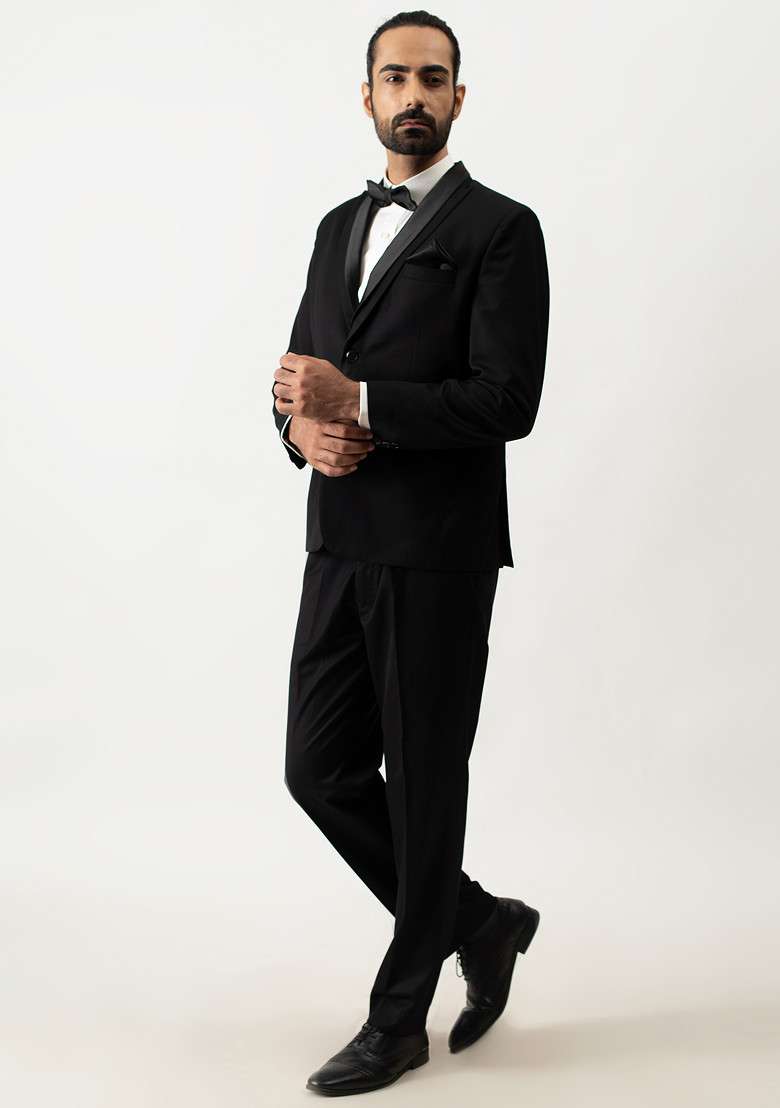 Black Classic Tuxedo For Men - Indya