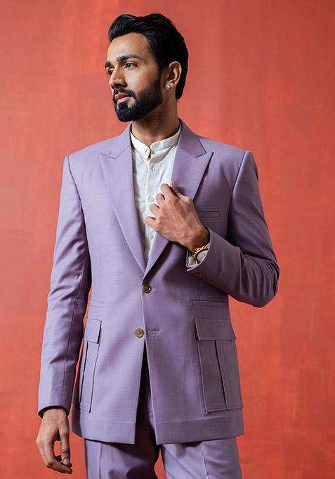 Lavender Suit Set For Men
