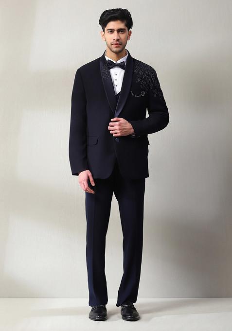 Black Shawl Lapel Tuxedo For Men