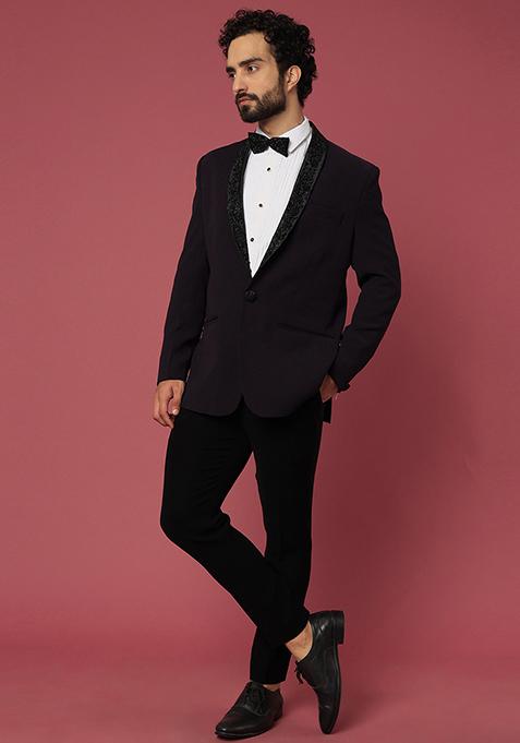 Purple Satin Tuxedo For Men