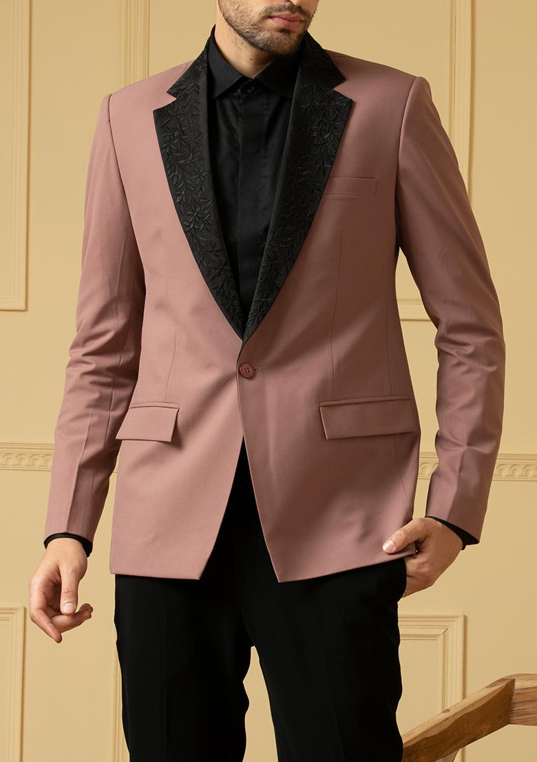 Mauve Blazer Set For Men