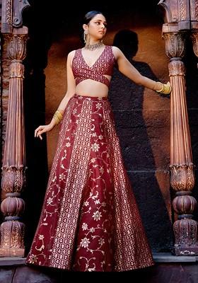 Maroon Skirts for Women Buy Maroon Indo Western Skirts for Girls Online India Indya