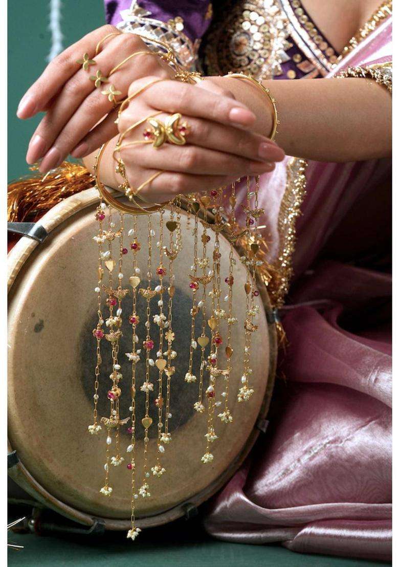 Gold Brass Bangle Bracelets & Cuffs - Indya