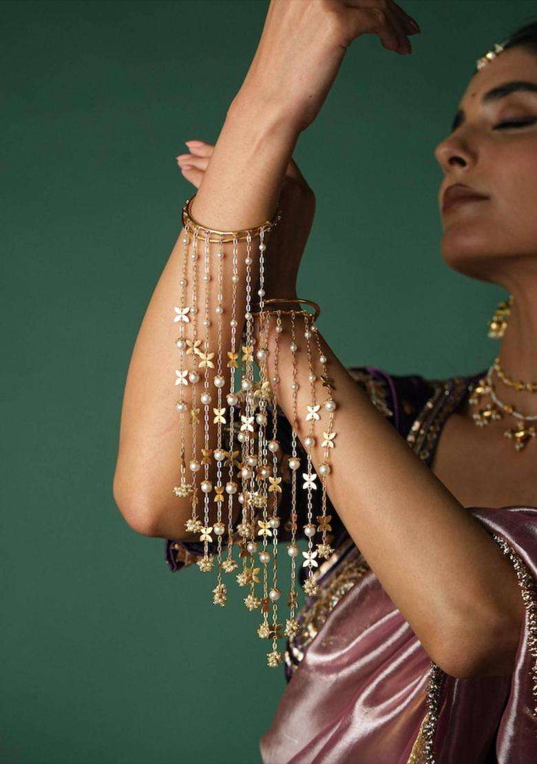 Gold Brass Bangle Bracelets & Cuffs - Indya