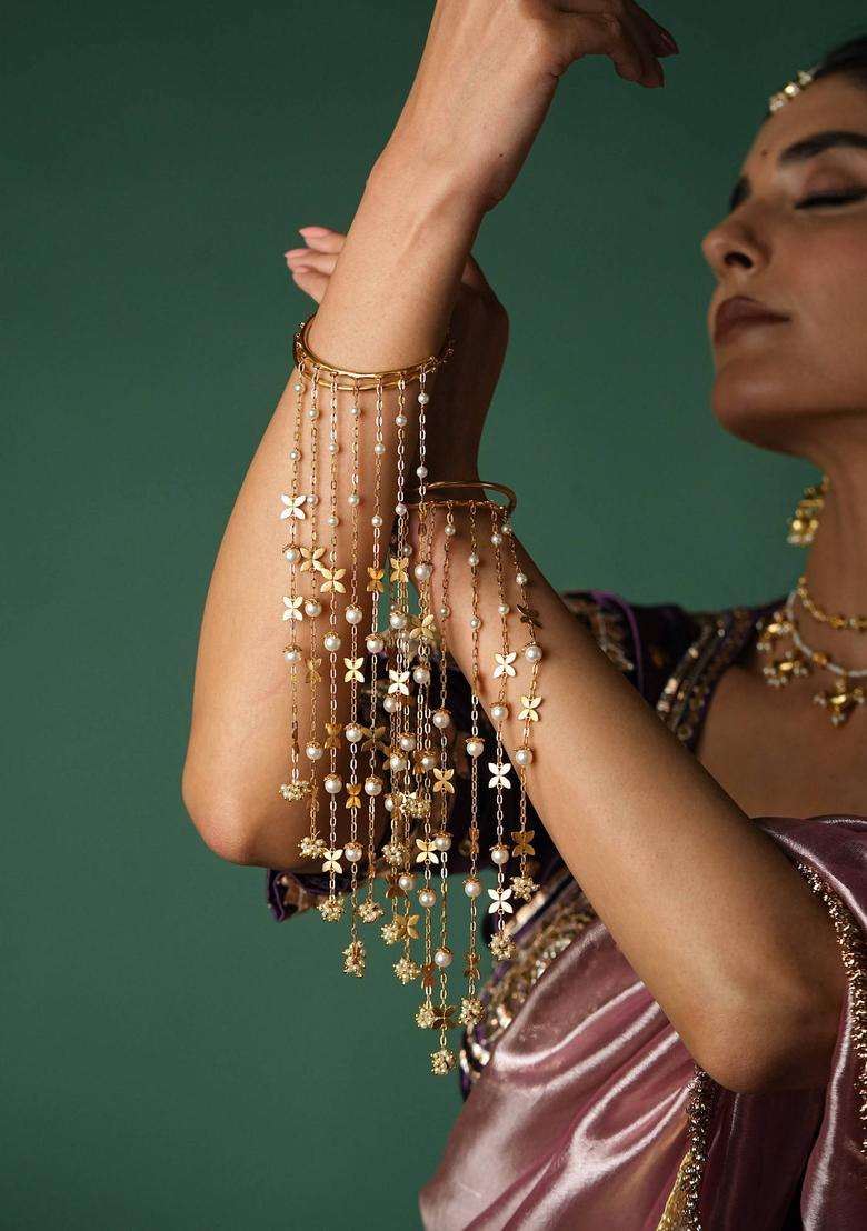 Gold Brass Bangle Bracelets & Cuffs - Indya