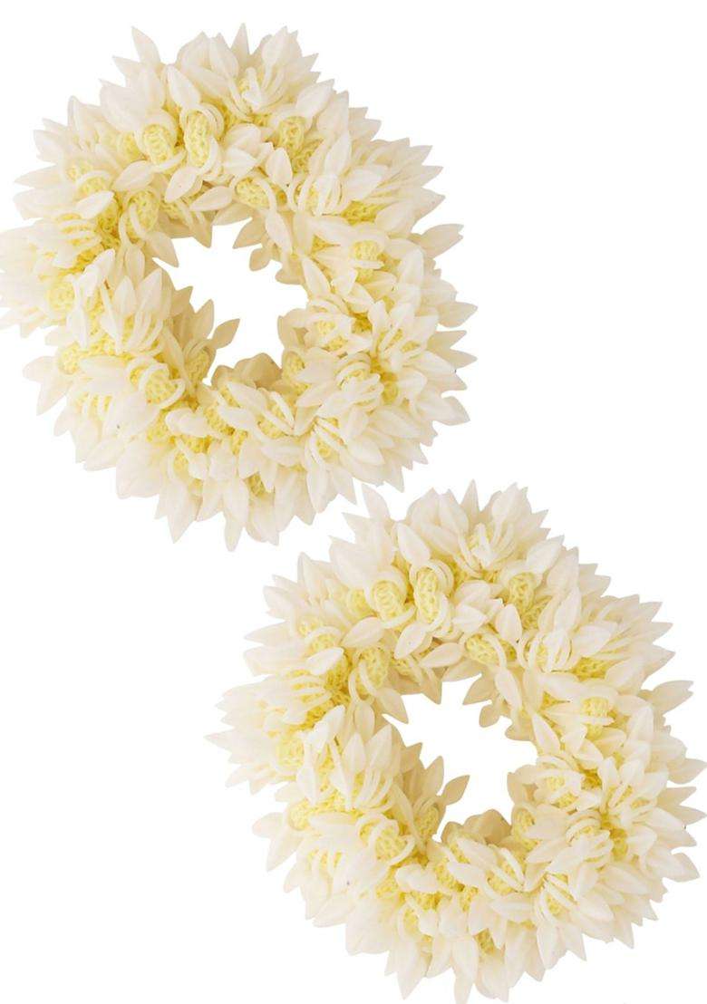 White Plastic Hair Accessories - Indya