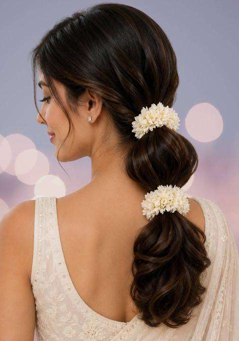 White Plastic Hair Accessories