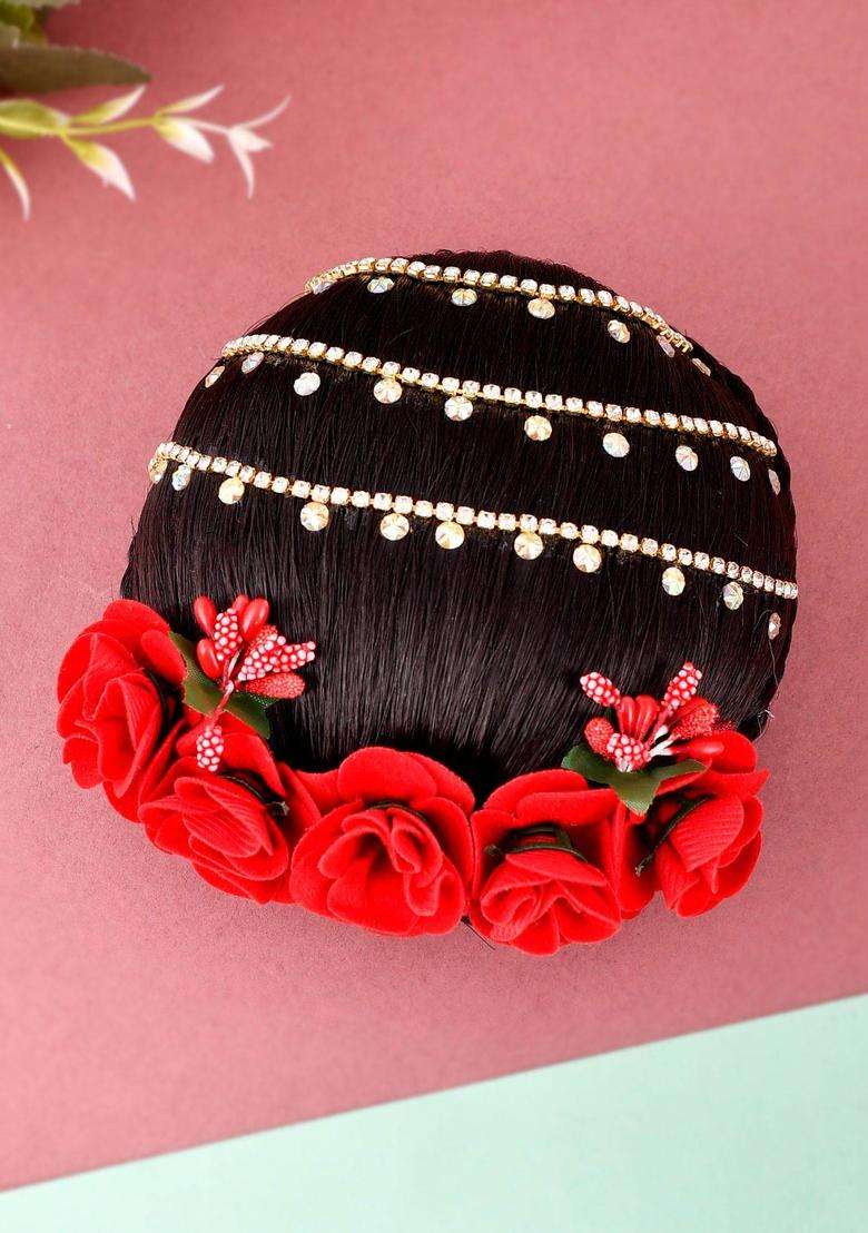 Black Blended Hair Accessories - Indya