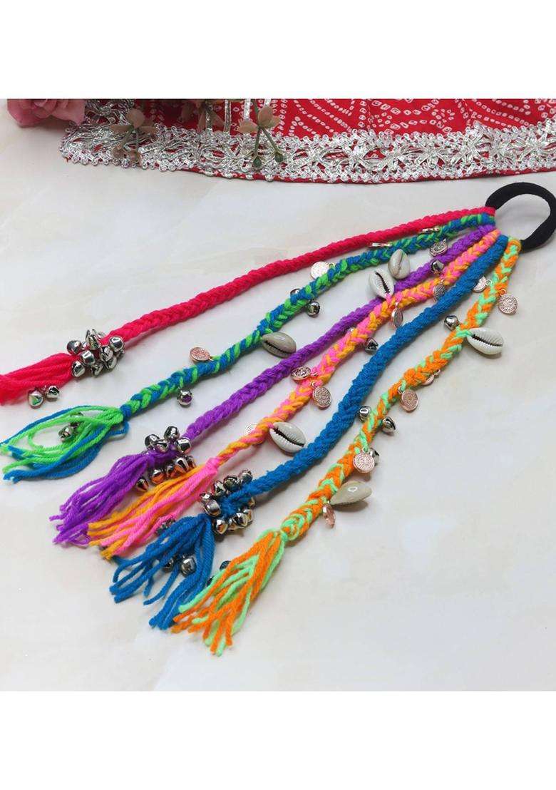Pink Wool Hair Accessories - Indya