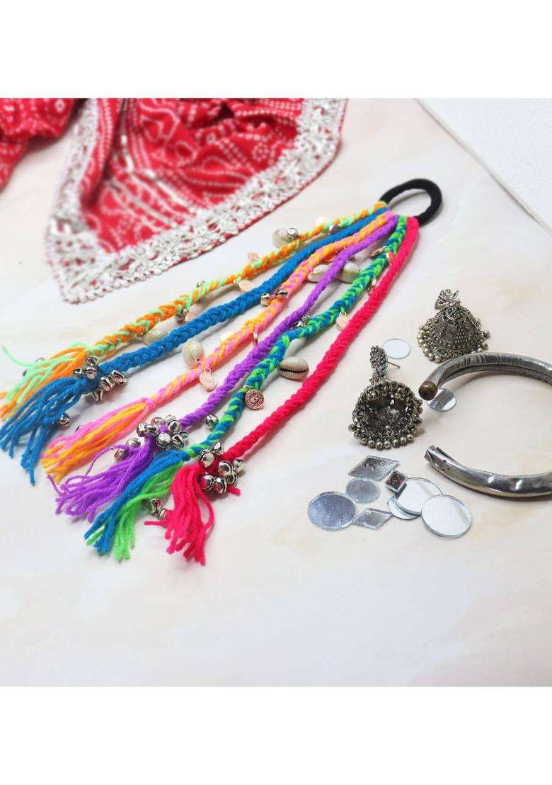Pink Wool Hair Accessories - Indya