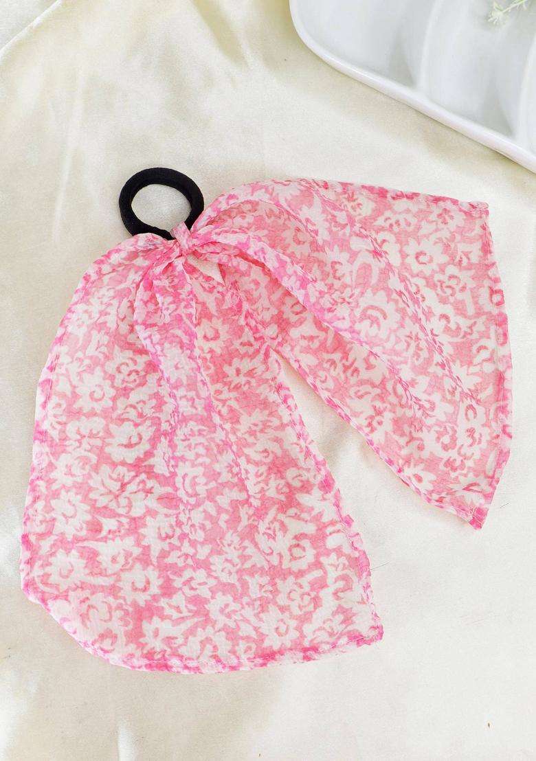 Pink Satin Hair Accessories - Indya