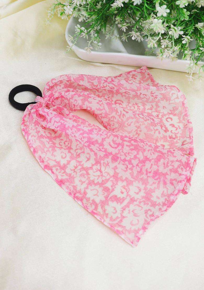 Pink Satin Hair Accessories - Indya