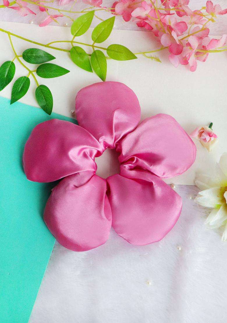 Pink Solid Hair Accessories - Indya