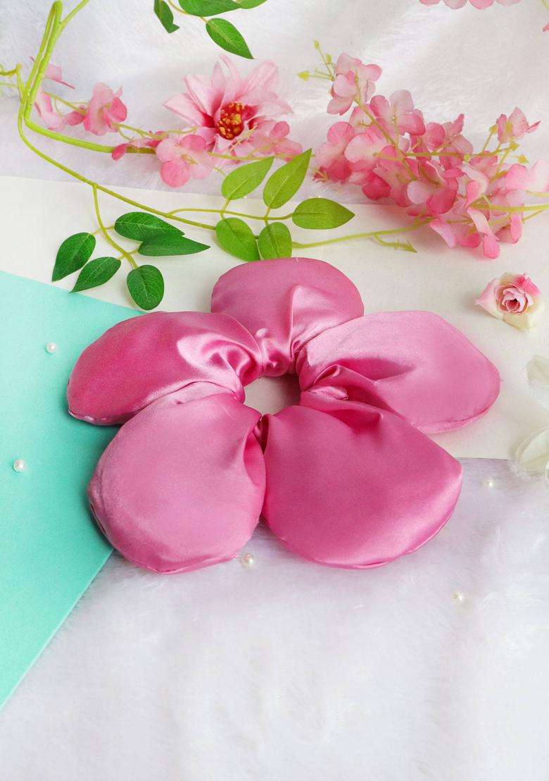 Pink Solid Hair Accessories - Indya