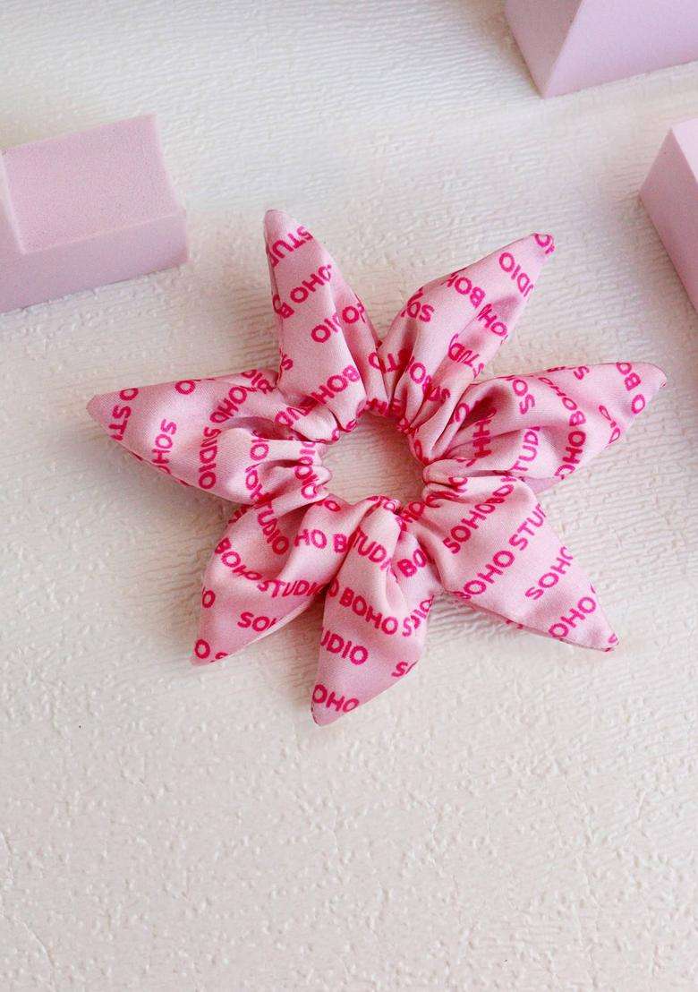 Pink Printed Hair Accessories - Indya
