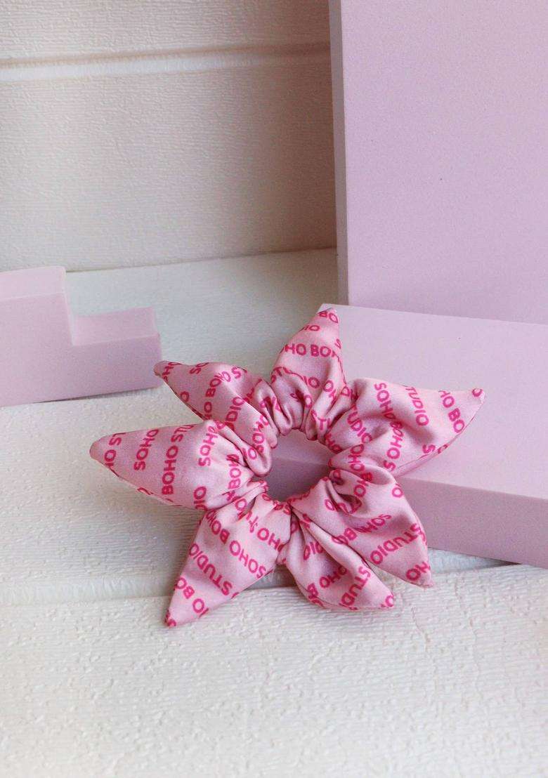 Pink Printed Hair Accessories - Indya