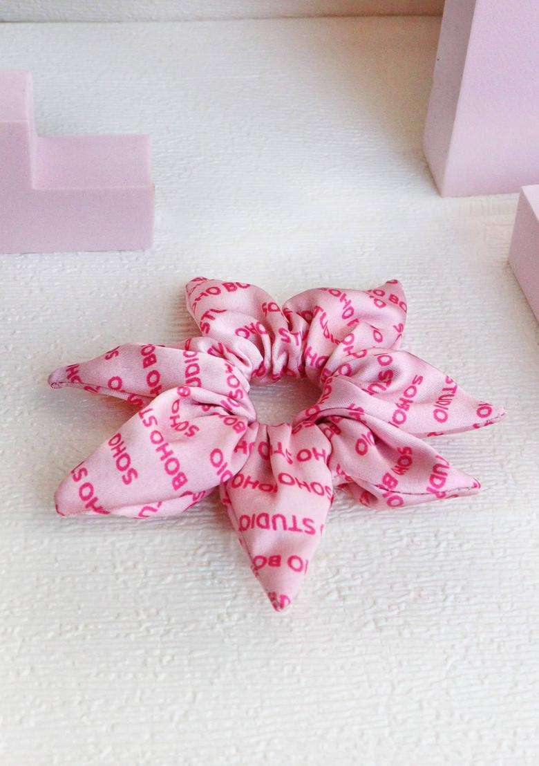 Pink Printed Hair Accessories - Indya
