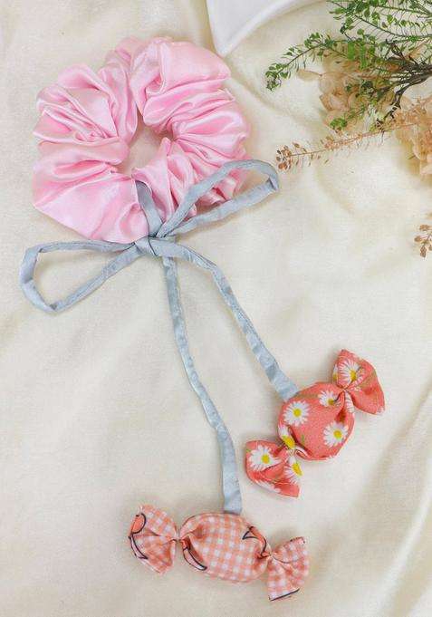 Pink Satin Hair Accessories