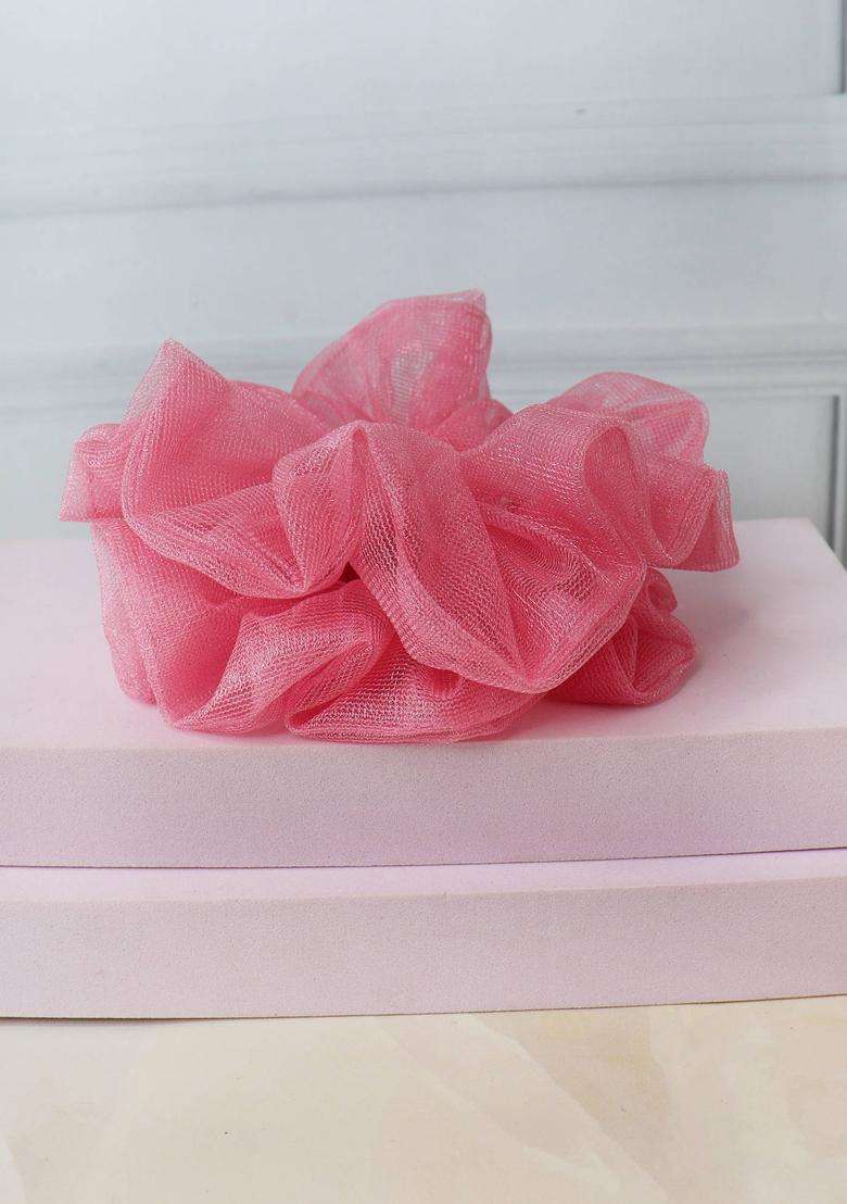 Pink Net Hair Accessories - Indya