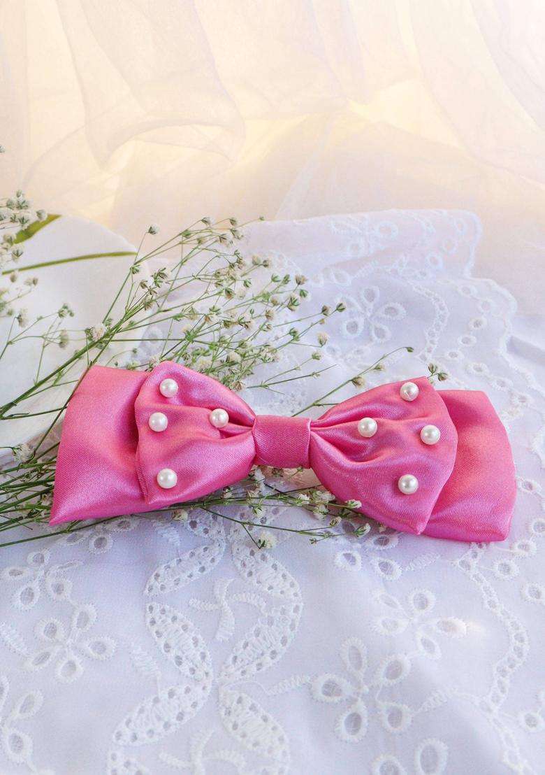 Pink Embellished Hair Accessories - Indya