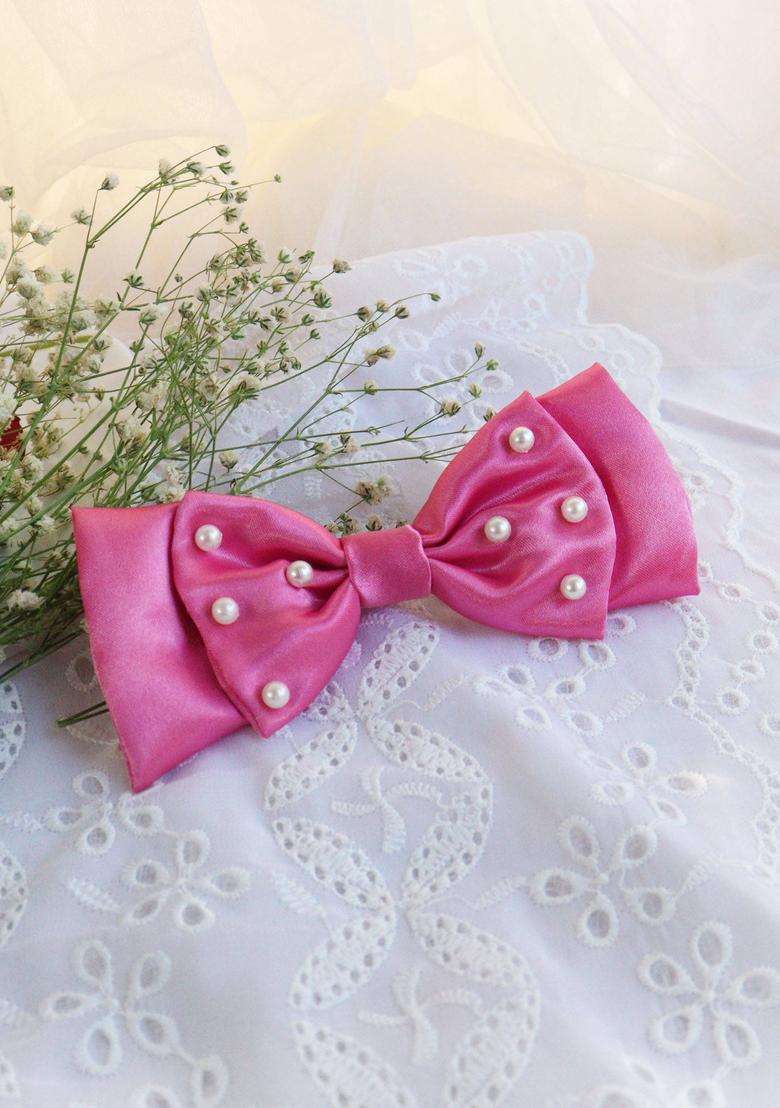 Pink Embellished Hair Accessories - Indya