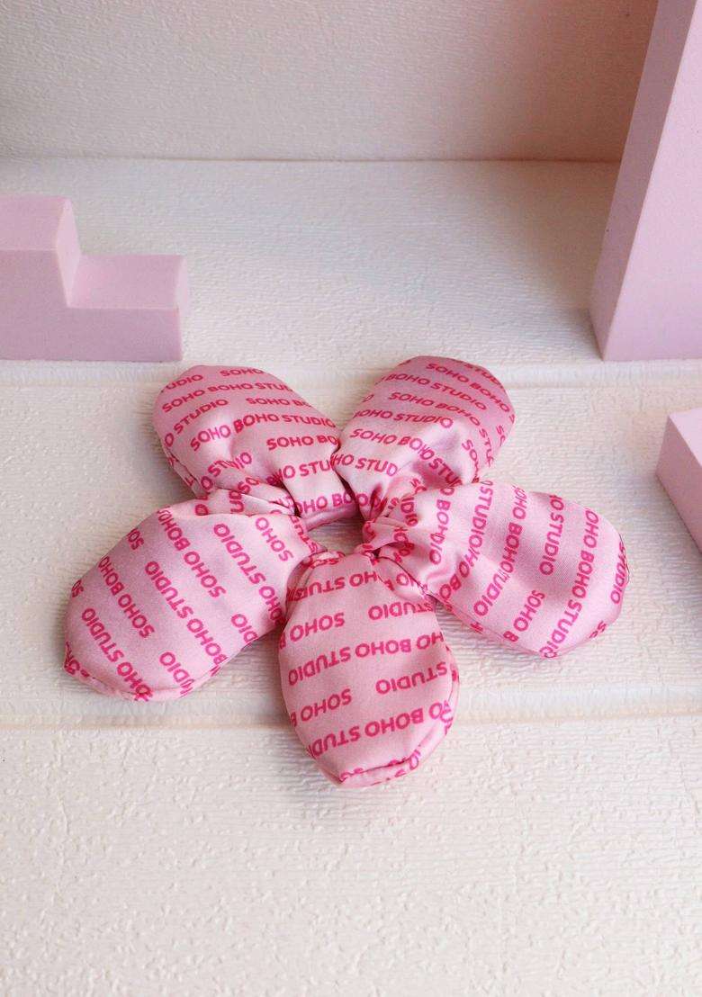 Pink Printed Hair Accessories - Indya