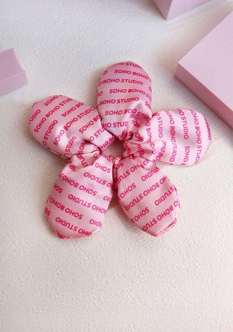 Pink Printed Hair Accessories - Indya