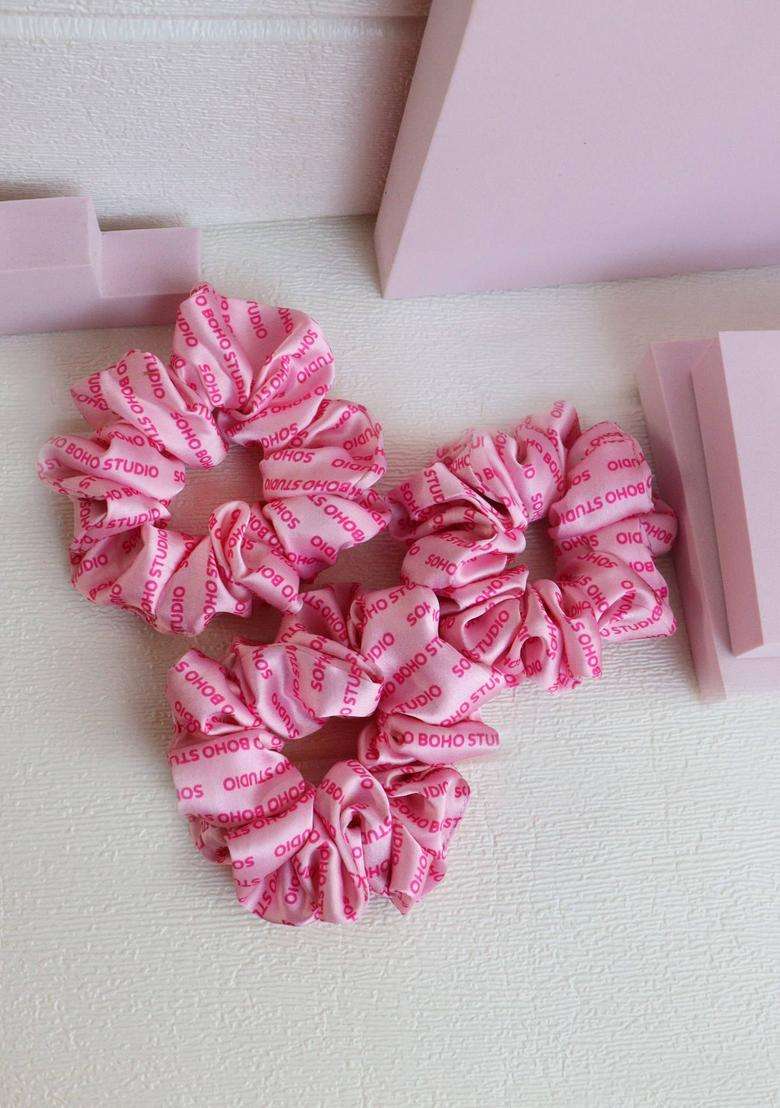 Pink Printed Hair Accessories - Indya
