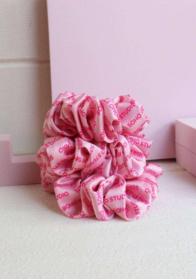 Pink Printed Hair Accessories - Indya