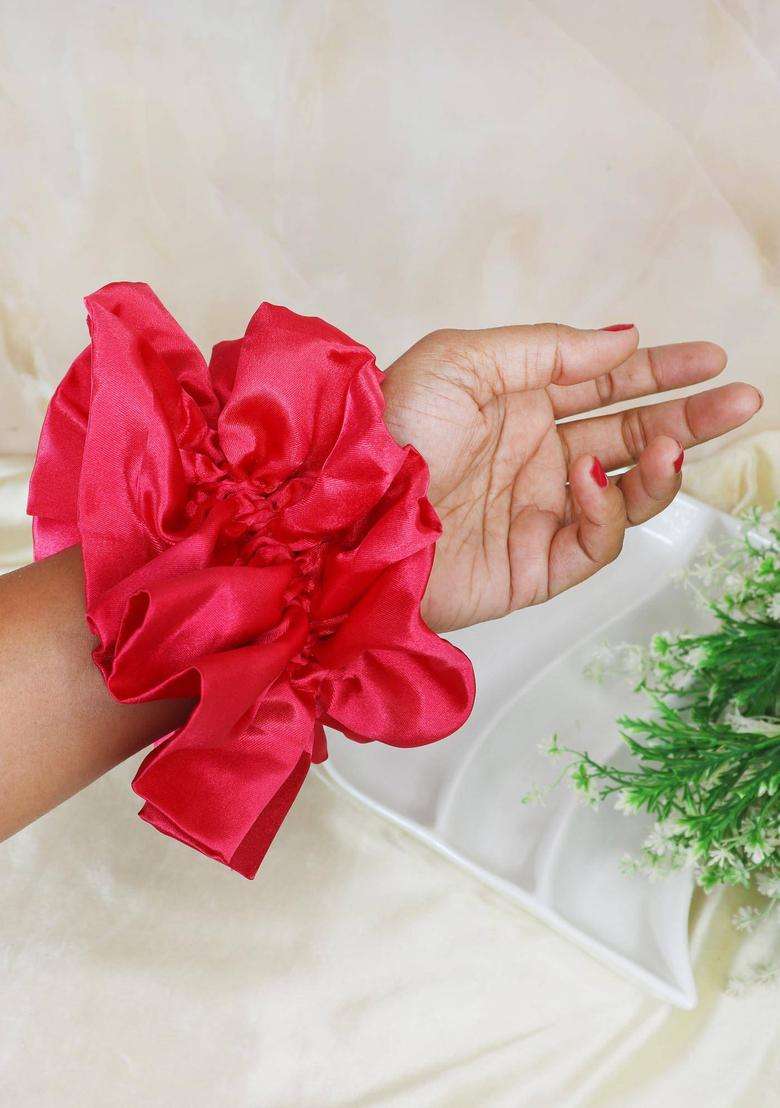 Pink Polyester Hair Accessories - Indya
