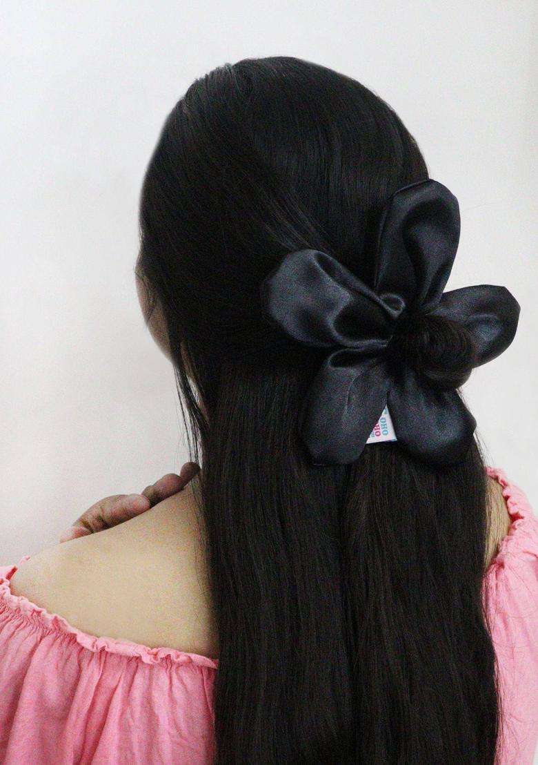 Black Solid Hair Accessories - Indya