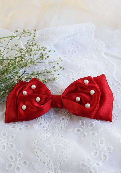 Red Embellished Hair Accessories