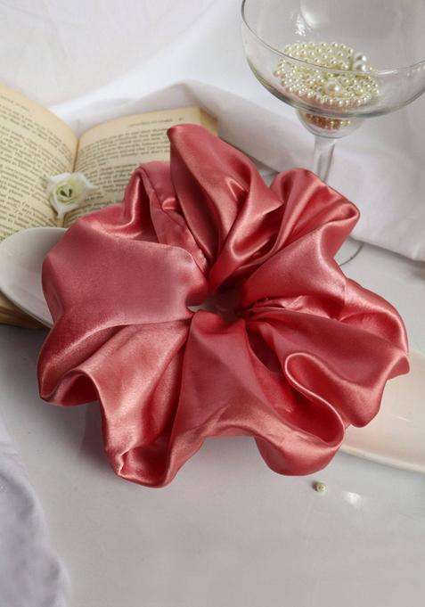 Pink Solid Satin Hair Accessories