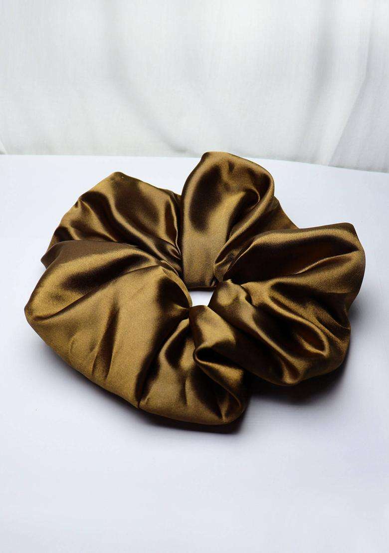 Brown Solid Satin Hair Accessories - Indya