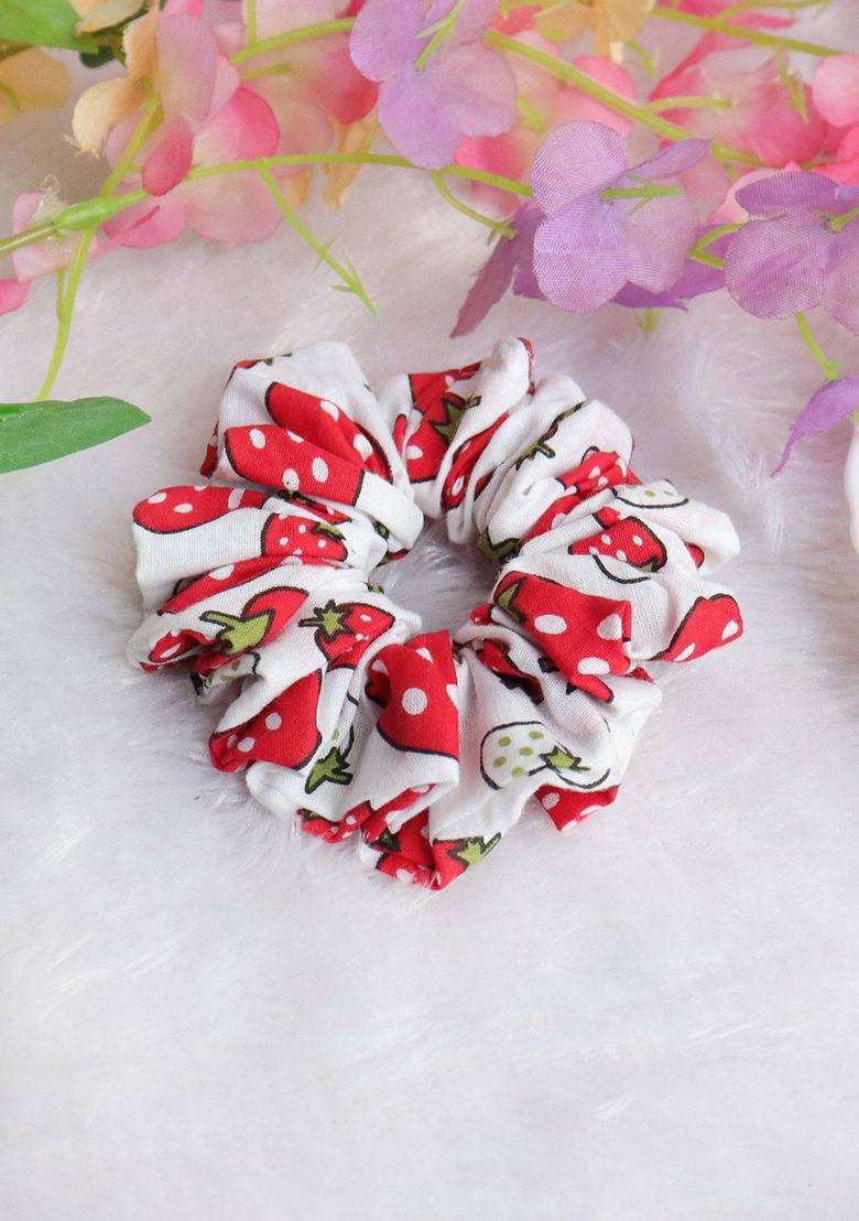 White Printed Hair Accessories - Indya