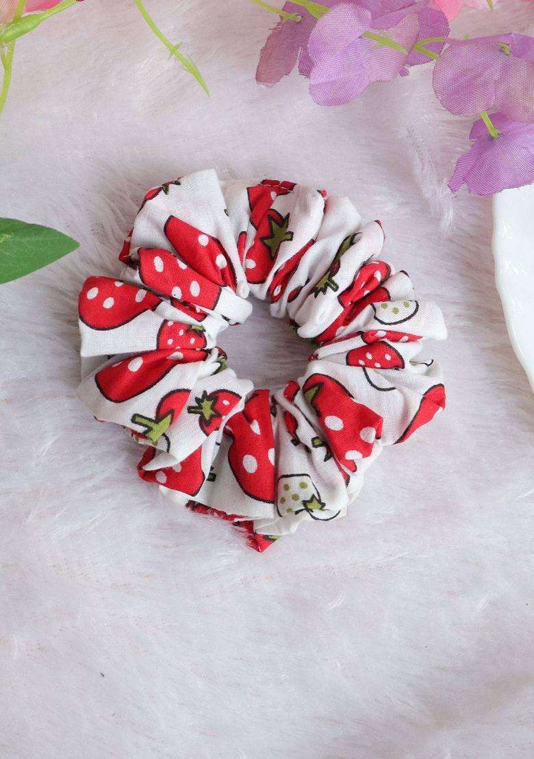 White Printed Hair Accessories - Indya