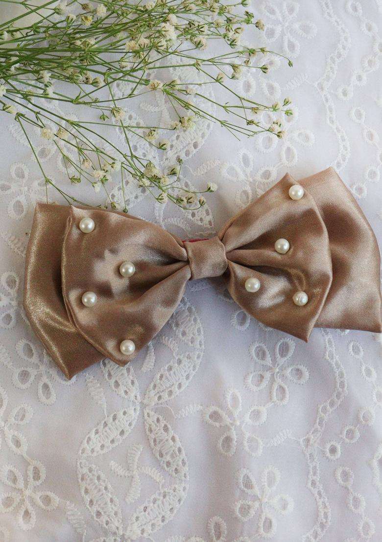 Taupe Embellished Hair Accessories - Indya