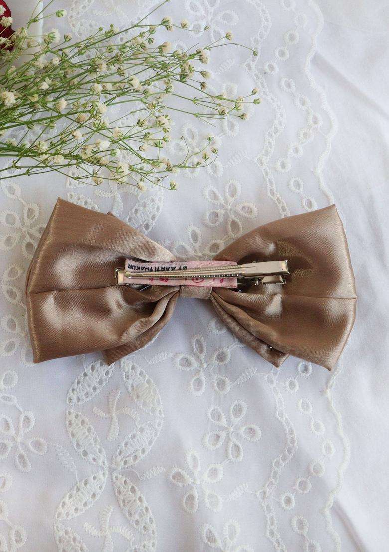 Taupe Embellished Hair Accessories - Indya