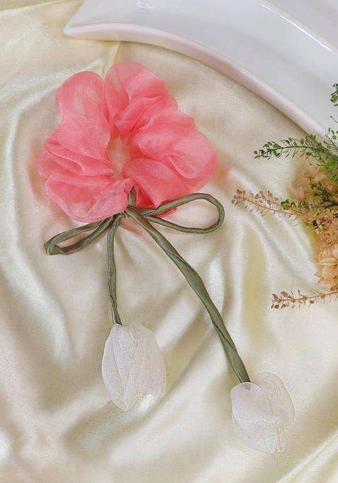 Pink Satin Hair Accessories