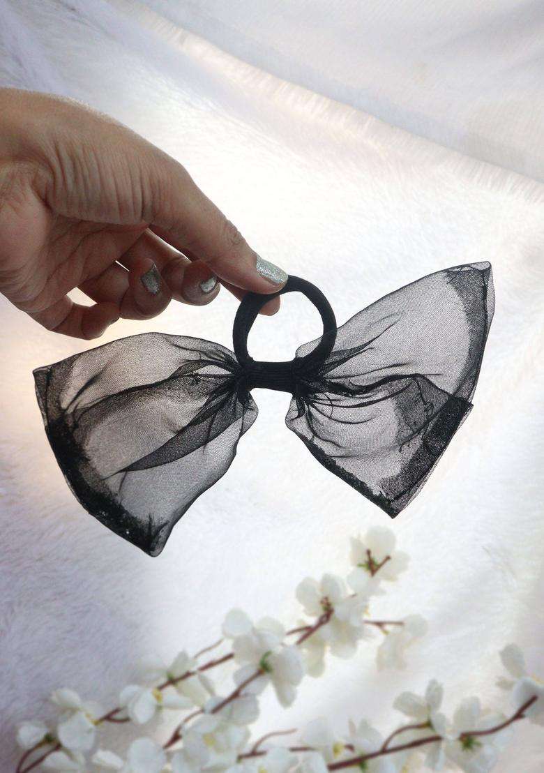 Black Solid Hair Accessories - Indya