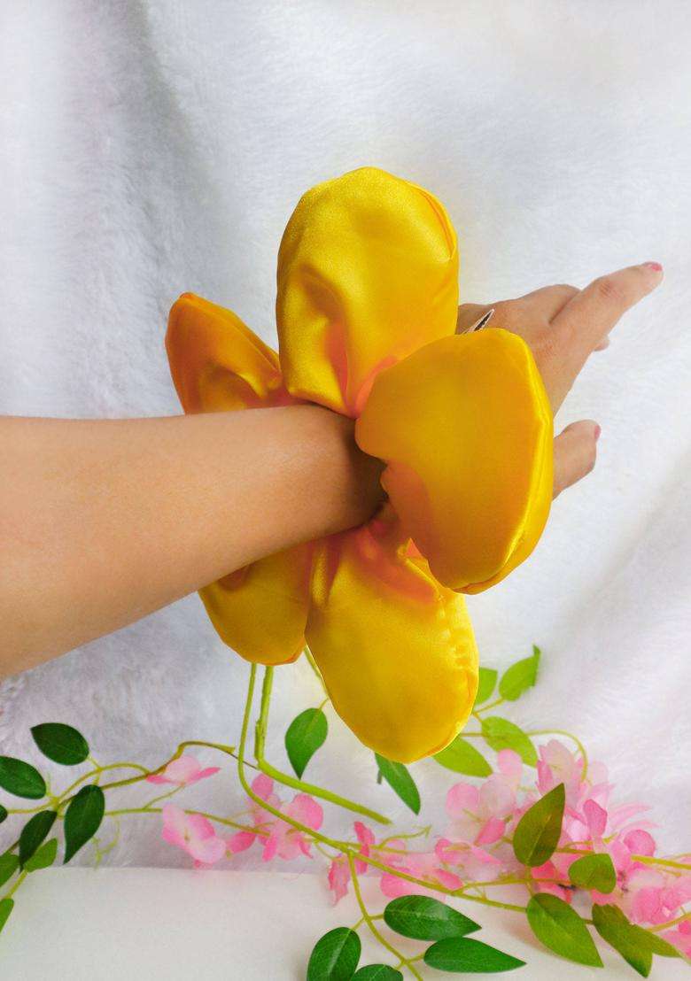 Yellow Solid Hair Accessories - Indya