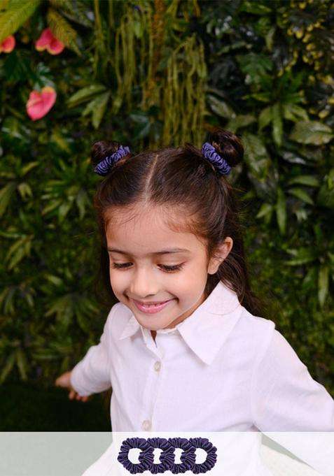 Blue Solid Hair Accessories