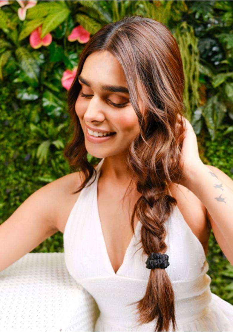 Black Solid Hair Accessories - Indya